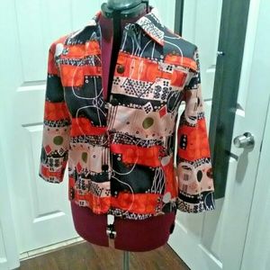 Karen Hart Sz L 3/4 sleeve Jacket